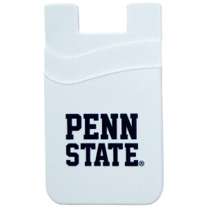 white phone wallet dual pocket with printed Penn State